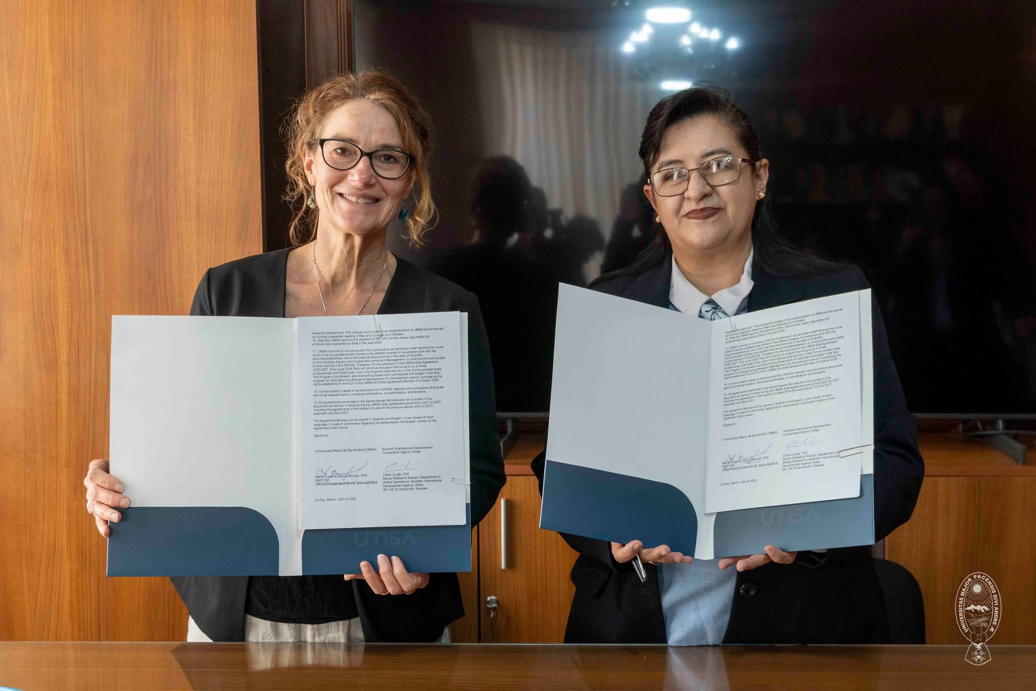 UMSA y la Cooperación Sueca (ASDI) fortalecen su alianza estratégica para impulsar la investigación